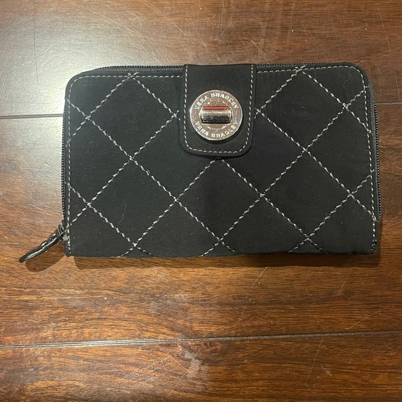 Vera Bradley Black Quilted Wallet - Picture 2 of 5